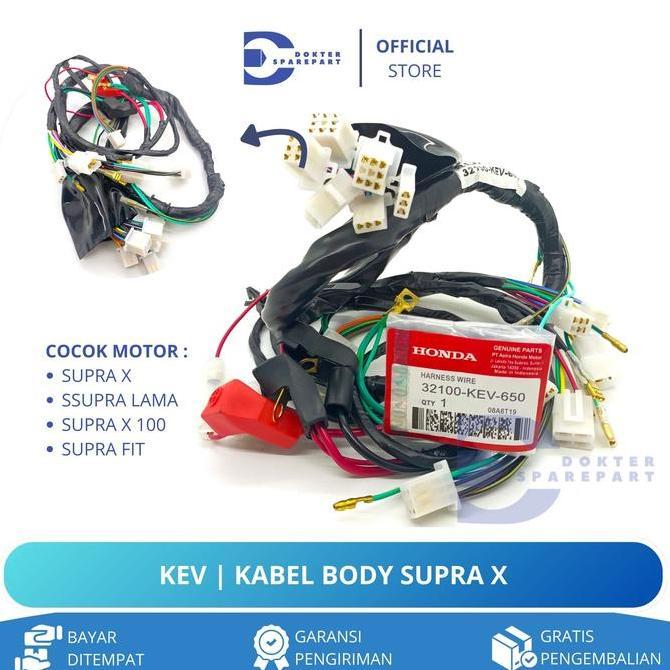 KEV KABEL BODY SET SUPRA X / SUPRA LAMA / SUPRA X100 / SUPRA FIT / KABEL SOKET BODI / BODY MOTOR ORI