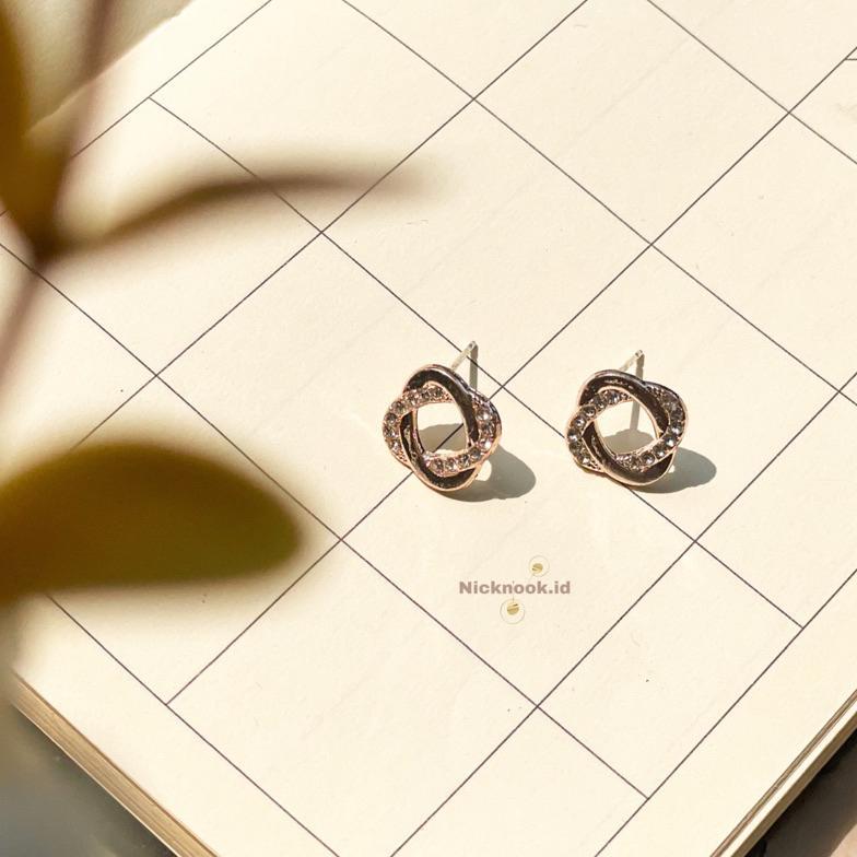 NEW anting tusuk elegan harian korea fashion aksesoris gold permata | stud earrings AS ANESKA [terba
