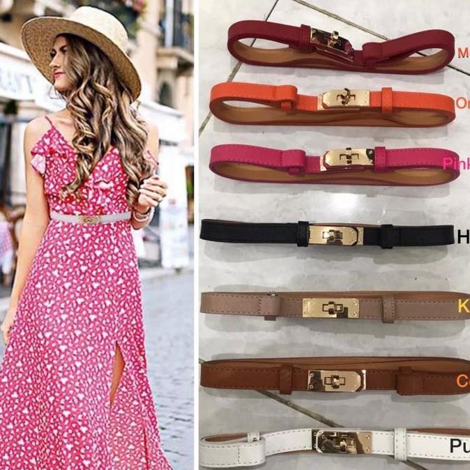 BELT BKK SEMI KULIT / BELT KELLY IKAT PINGGANG WANITA KULIT