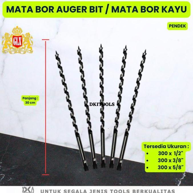 Glx Mata Boer Auger Bit / Mata Bor Kayu Pendek Glx 300