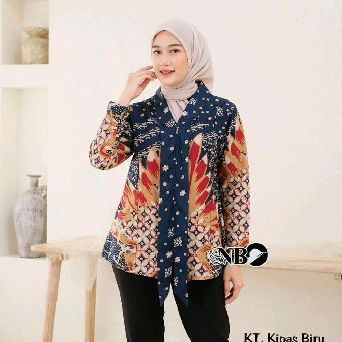 Tunik terbaru baju tunik kantor Muslim Wanita Toyobo Atasan Panjang Katun Linen Hitam