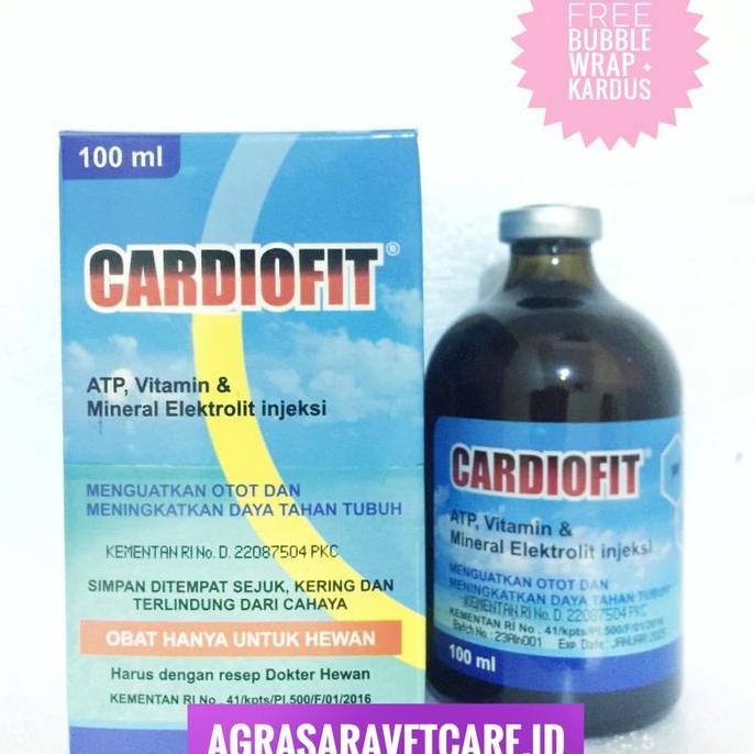 CARDIOFIT 100 ml - ATP, dextrose, mineral injeksi hewan ternak