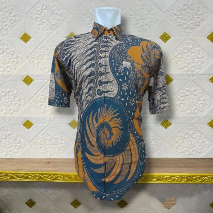 NEW KEMEJA BATIK PRIA KATUN SOLO LENGAN PENDEK ORI