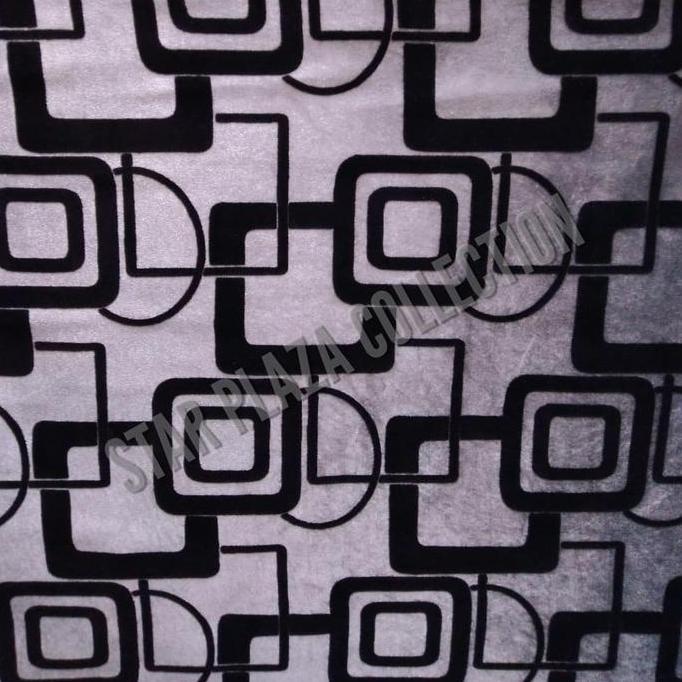 Kain Beludru Sofa / Jok / Kursi Mengkilap Motif Kotak-Kotak - Cheko