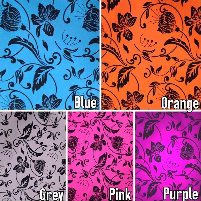 Kain Beludru / Bludru Sofa / Jok / Kursi Motif Bunga Kembang - Karina