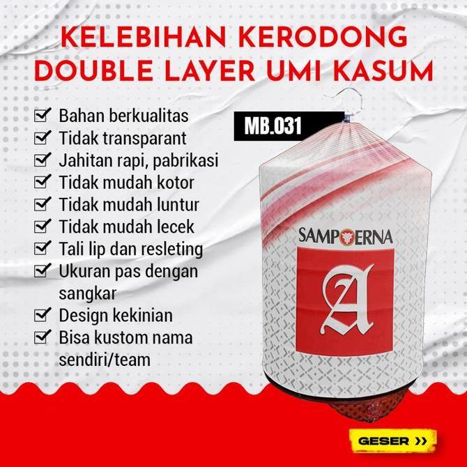 Kerodong Murai Batu Double Layer Sampoerna Umi Kasum Motif MB 031 | KMM