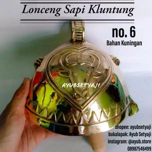 Lonceng Sapi no6 Kuningan Kluntung Lonceng Pagar Klonongan Sapi Jumbo