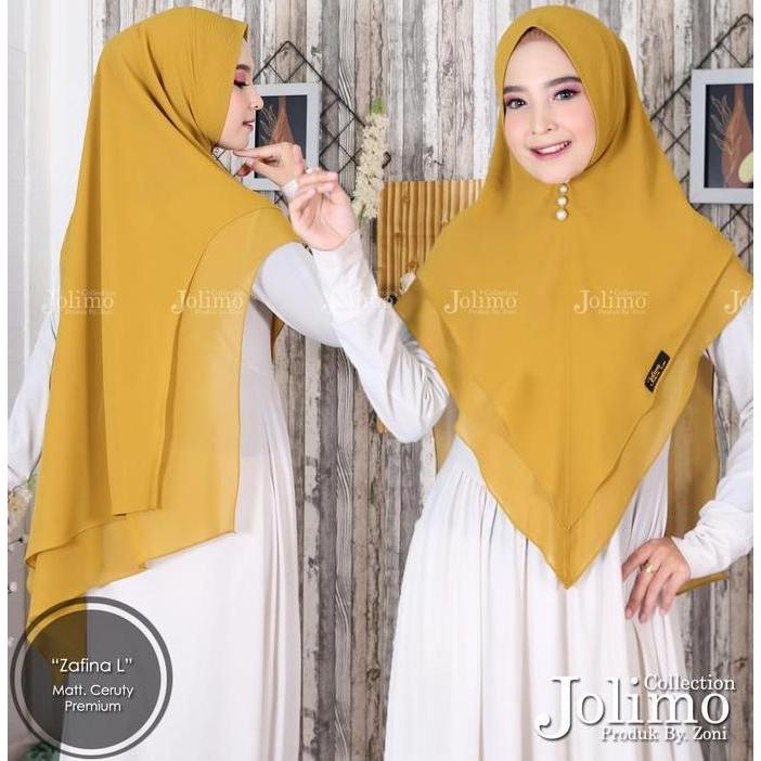 NEW KHIMAR CERUTY ZAFINA L PREMIUM | HIJAB INSTAN CERUTY | JILBAB INSTAN 2 LAYER | KERUDUNG ORI