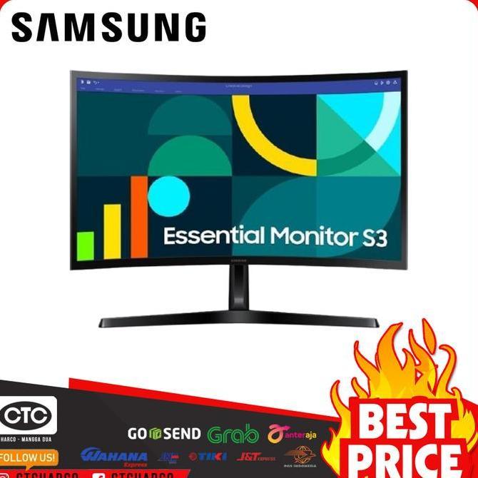 Monitor Led Samsung S24D366 Curve - 24 Inch PC Komputer - PLS VGA HDMI