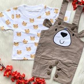 baju setelan bayi 0 6 bulan overall bayi cowok cewek kekinian baju kodok bayi laki laki perempuan mu