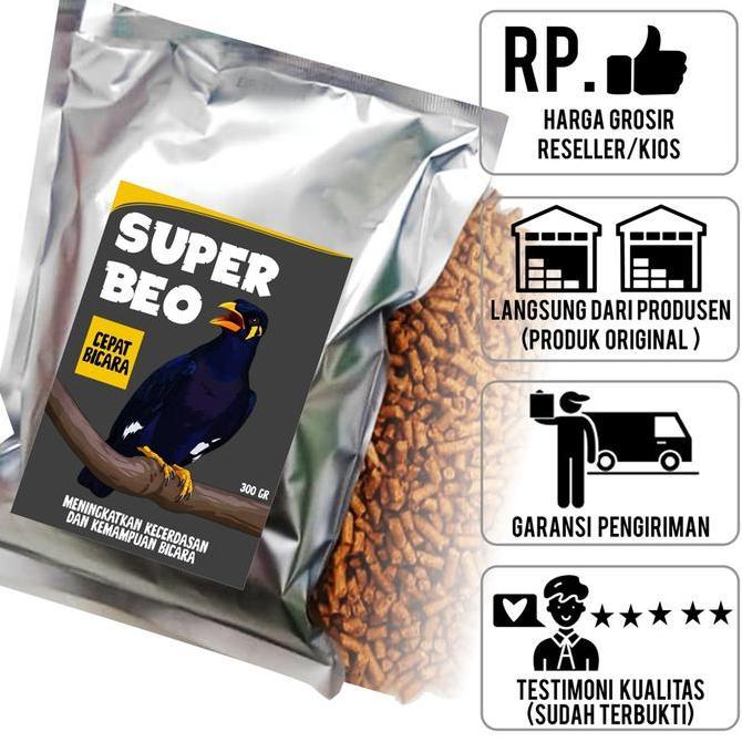 SEMPATI GROSIR Pakan Super Beo Kristal Isi 12 Pcs Voer Pur Pakan Khusus Burung Beo Cepat Bicara Voor