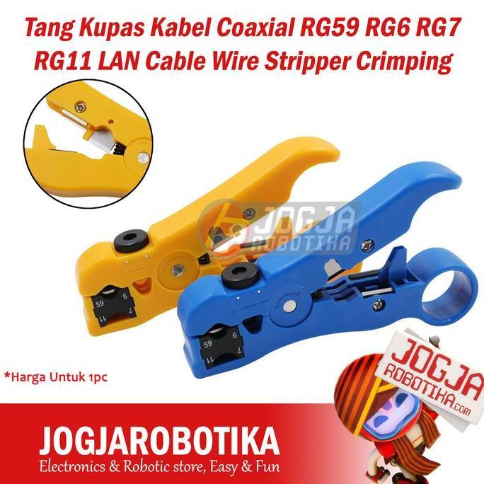 CORELA Tang Kupas Kabel Coaxial RG59 RG6 RG7 RG11 LAN Cable Wire Stripper