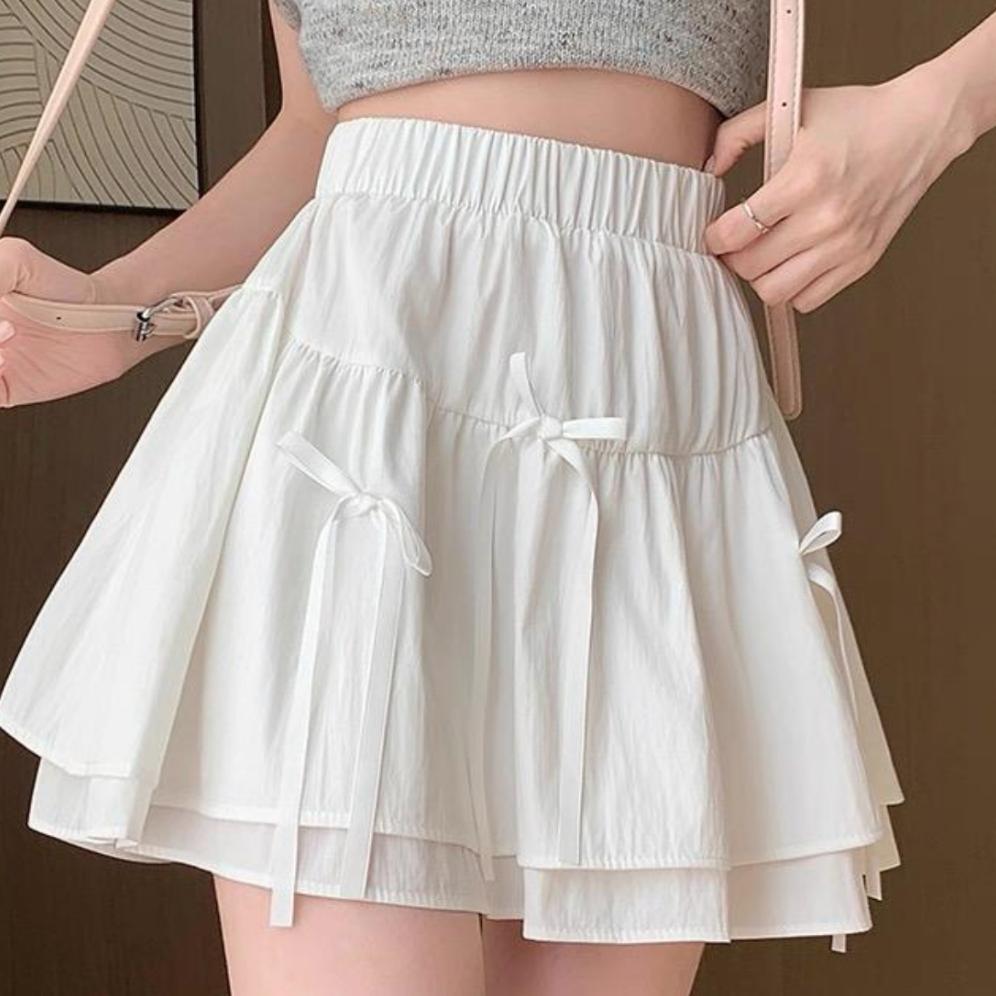 NEW DEALS DF - Rok RAINBOW Mini Skirt Susun Pendek / Rok Wanita Pendek Korean Style