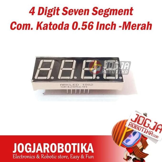 NARBU 4 Digit Seven Segment Common Katoda 0.56 Inch -Merah