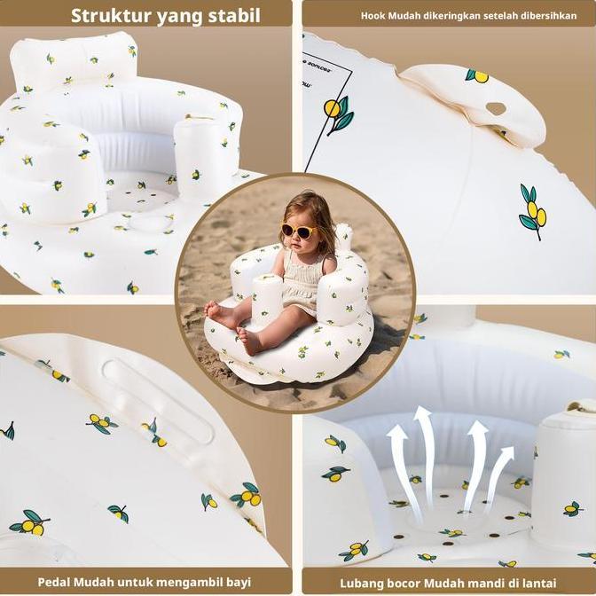 Sofa Kursi Makan Bayi belajar duduk Model Tiup balon Baby Chair Sofa Bayi Bahan PVC Dengan Music Cew