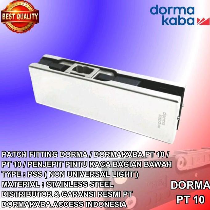 Penjepit Engsel Pintu Kaca Bagian Bawah Patch Fitting PT 10 Dorma Kaba/DormaKaba