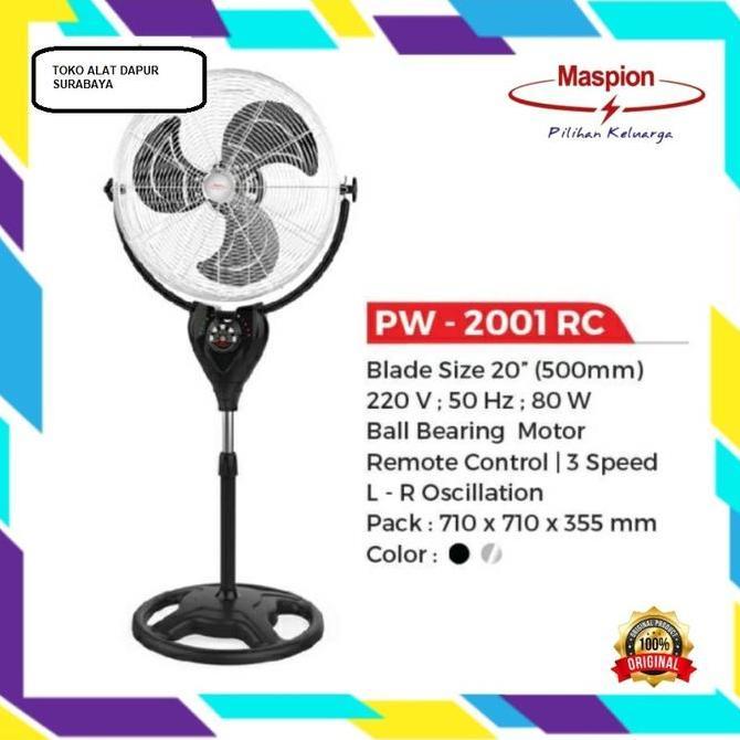 SUMOBOX Kipas Angin Maspion Power Fan 20Inch PW 2001 RC 2001RC PW2001RC Remote