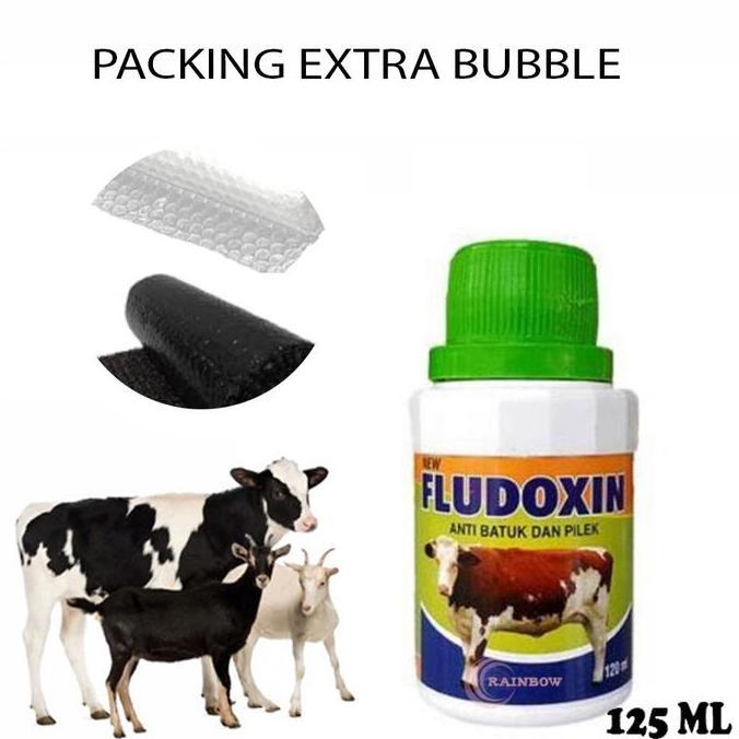 Fludoxin 120 ML Obat Hewan Obat Flu Batuk Pilek Untuk Sapi Kerbau Kambing Babi Kuda Meningkatkan Day