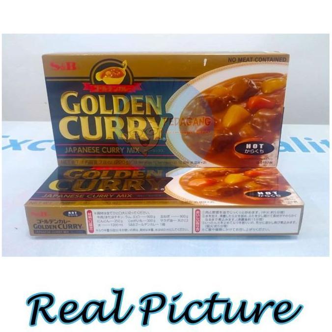 Pbb] S&B Golden Curry Hot 220Gr | Bumbu Kare Jepang Pedas | Japanese Curry Roux | Bumbu Kari Jepang 