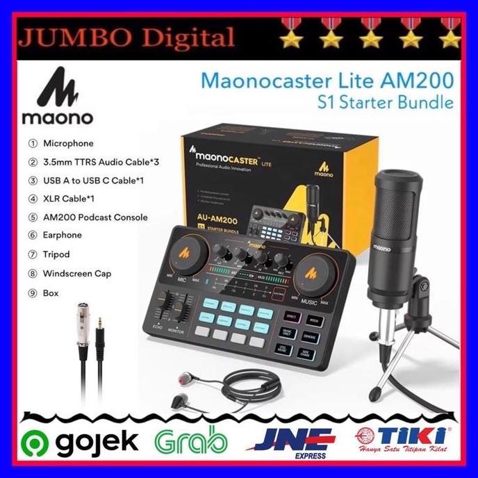 Maono AU AM200 S1 paket Podcast karaoke recording Lengkap S1