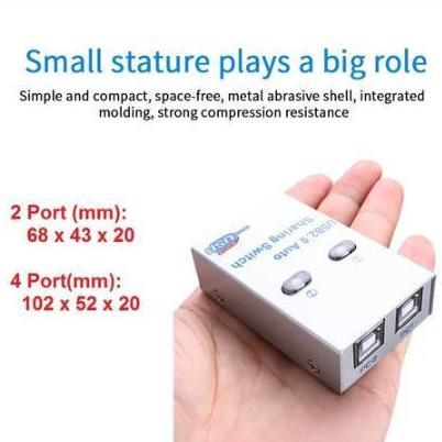 Ready Auto Switch Usb Printer 2 Port Sharing Switcher USB 2.0 Printer Kable Manual Otomatis