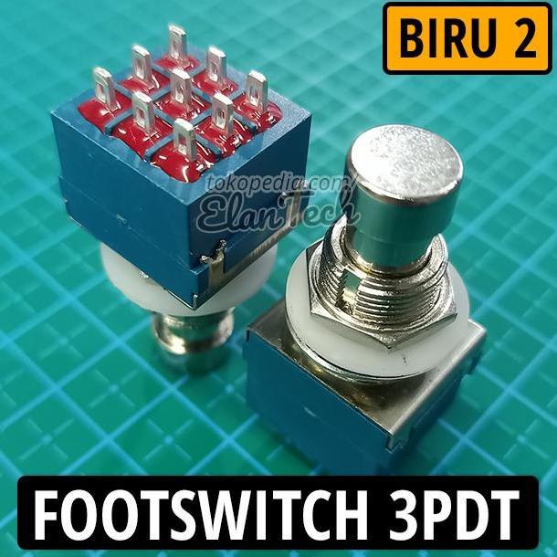 Ready Footswitch 3PDT Saklar Injak Efek 9 pin Foot Switch Generik ElanTech