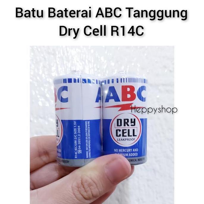 Batu Baterai ABC Tanggung Dry Cell R14C