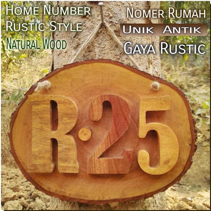Home Number Style 01 Nomor Rumah kayu Nomer Rumah kayu unik no akrilik