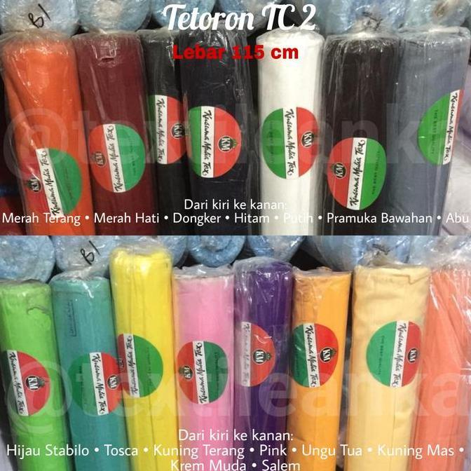 Kain Tetoron TC2 TC Warna Spanduk Umbul-umbul Atribut Partai Lebar 115