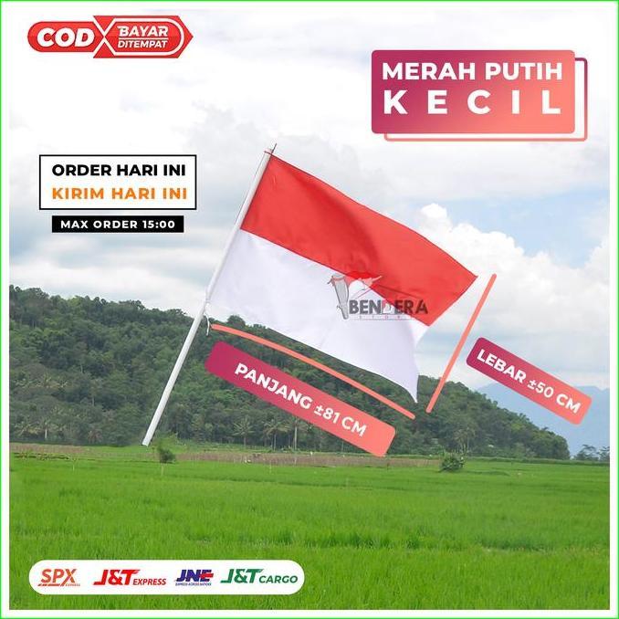 1 kodi / 20pcs Bendera Merah Putih Kecil / bendera pawai