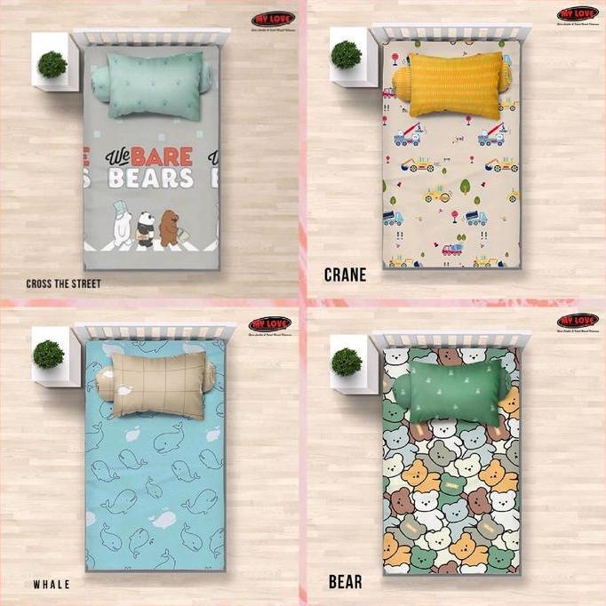 Sprei All New My Love motif karakter Uk 120x200x30cm / Seprai MyLove single murah