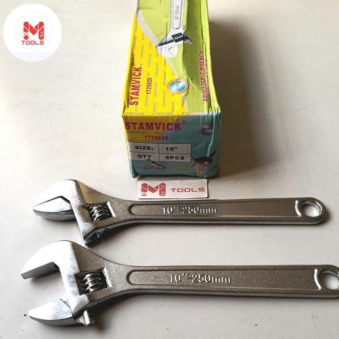 Ready Kunci Inggris STAMVICK 10" - STAMVICK Adjustable Wrench  - Kunci Bago STAMVICK