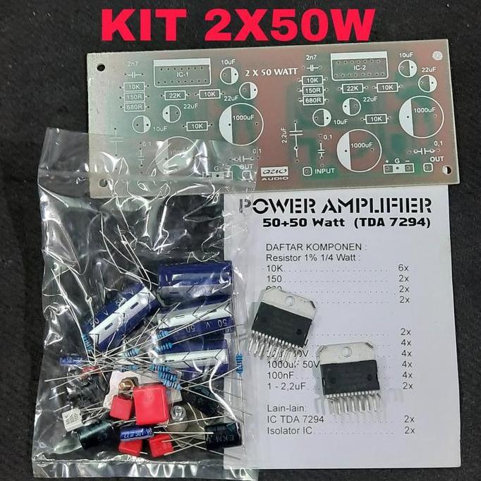 Promo Kit Power Amplifier Stereo 2X50W Pakai Ic Tda7294 2Bh