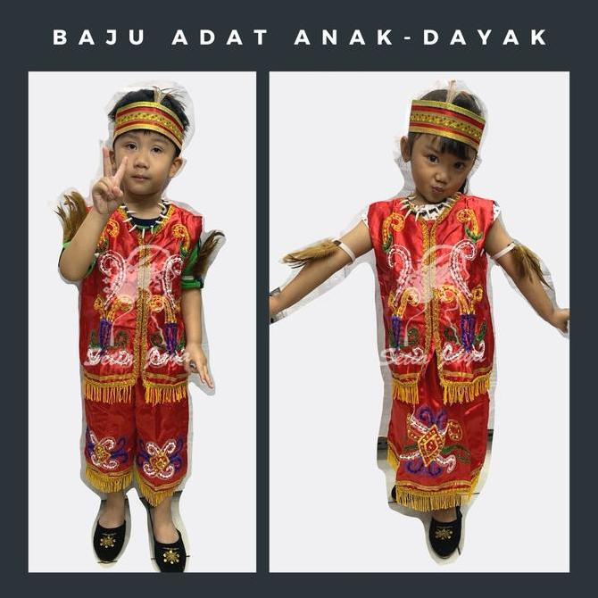 Baju Adat Anak Dayak/ Baju Tari Dayak Kalimantan/ Kostum Carnaval