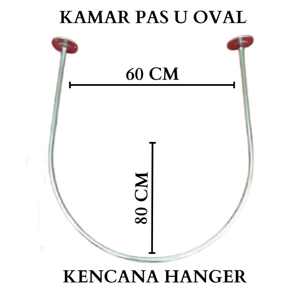 Besi Kamar pas / Tiang Besi Tirai / Fitting room / Kamar Pas Oval Besi Ruang Ganti