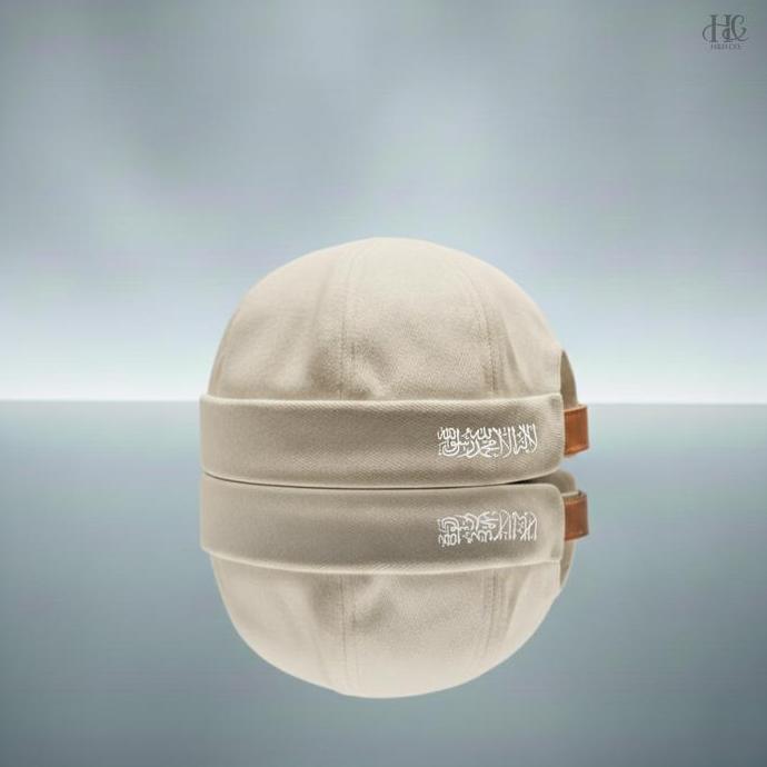 New H&H Co. Peci Miki Hat Dewasa Pria Cream Premium Topi Sholat Peci Santri Muslim Keren Peci Kopiah