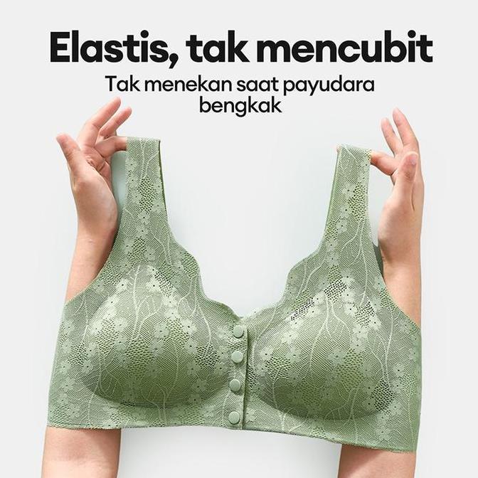 Promo Bra Menyusui Pakaian Dalam Wanita Seamless Bra Tanpa Kawat Bra Kait Depan Elastisitas Tinggi N