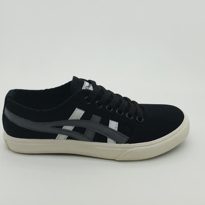 Sepatu Dragonfly Alpha Hitam Abu / Sepatu Dragonfly Alpha Black Grey Karet Casual Shoes