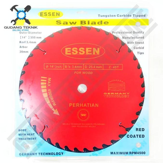 DELLINE Mata Pisau KAYU Circular Saw ESSEN 14" 40T 60T Circular Saw Blade