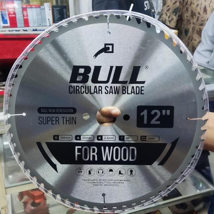 CHERGO mata gergaji potong belah kayu 12" x 60T bull