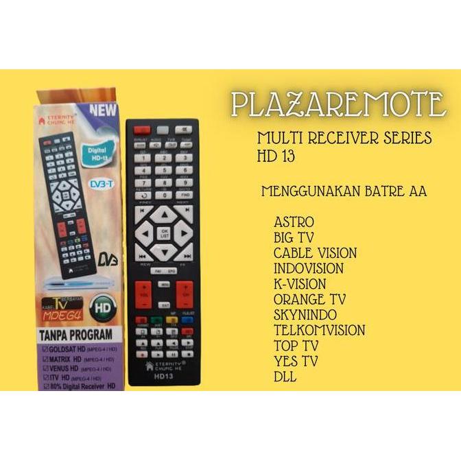 ZORRA8 remote receiver parabola hd 13 astro big tv indovision kvision orange
