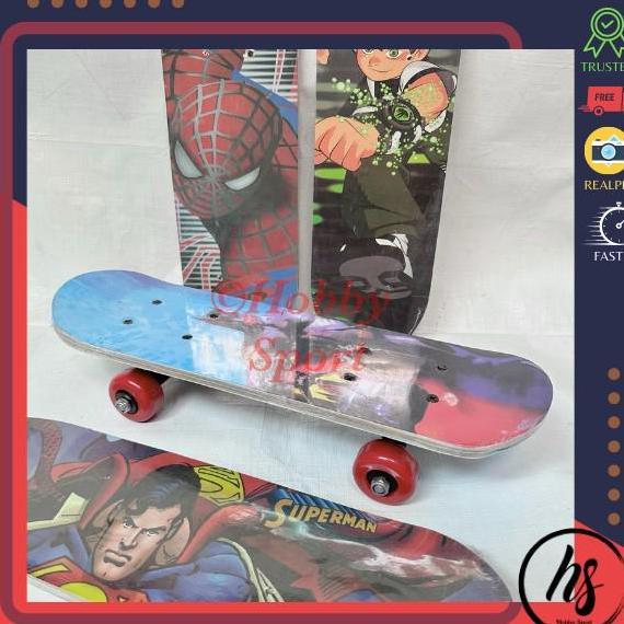 Skateboard size S Papan Seluncur Anak Dewasa Ukuran Kecil Kayu Maple