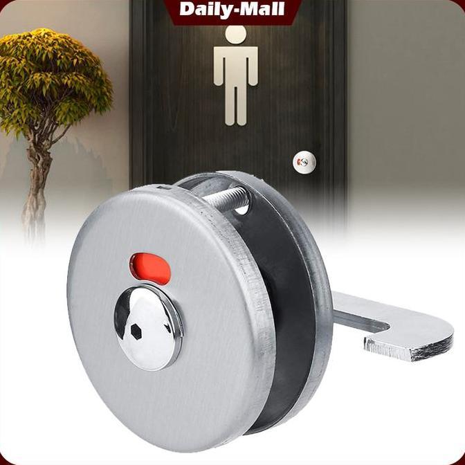 LEONAB Kunci Pintu Toilet Grendel Indikator Grendel Toilet Kunci Toilet