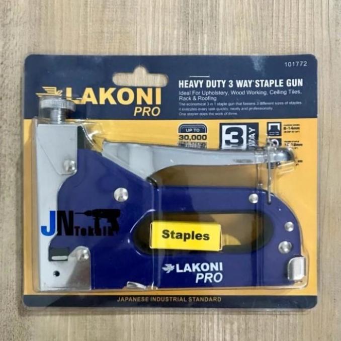 HATSUD STEPLES TEMBAK 3 IN 1 LAKONI PRO STAPLE GUN TRACKER 6-14 MM HEAVY DUTY