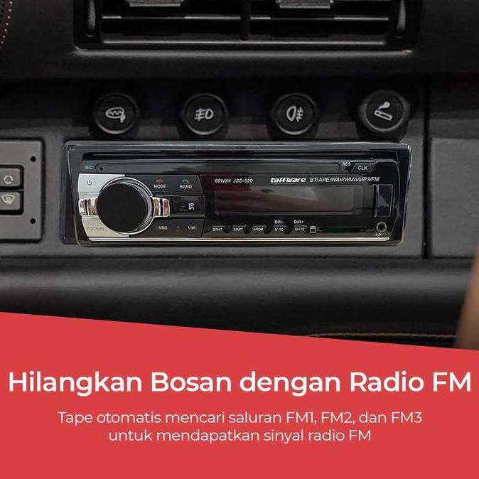 Taffware Tape Mobil MP3 Player Audio Car Bluetooth - JSD520