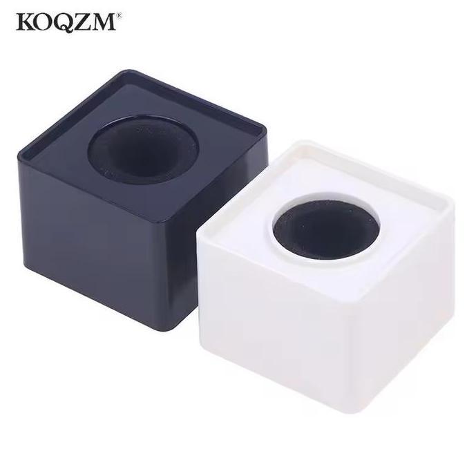 LEONAB Mic Holder Mic Interview Cube Logo Flag Station Plastik Microphone Holder Untuk Wawancara War