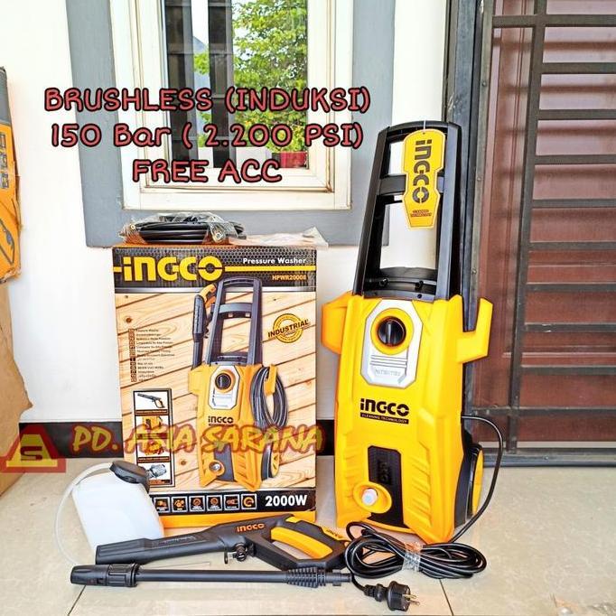 LEBOU Jet Cleaner 150 Bar Brushless INGCO HPWR20008 Mesin Steam Cuci Mobil