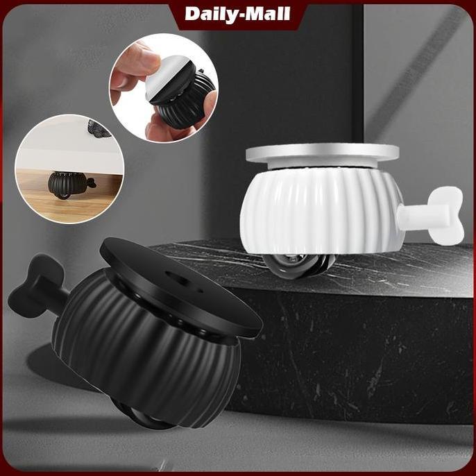 ZASSAT 4pcs Roda Tempel Universal Roda 360 Derajat Putar Roda Kecil Tempel Tambahan Roda Meja Kecil