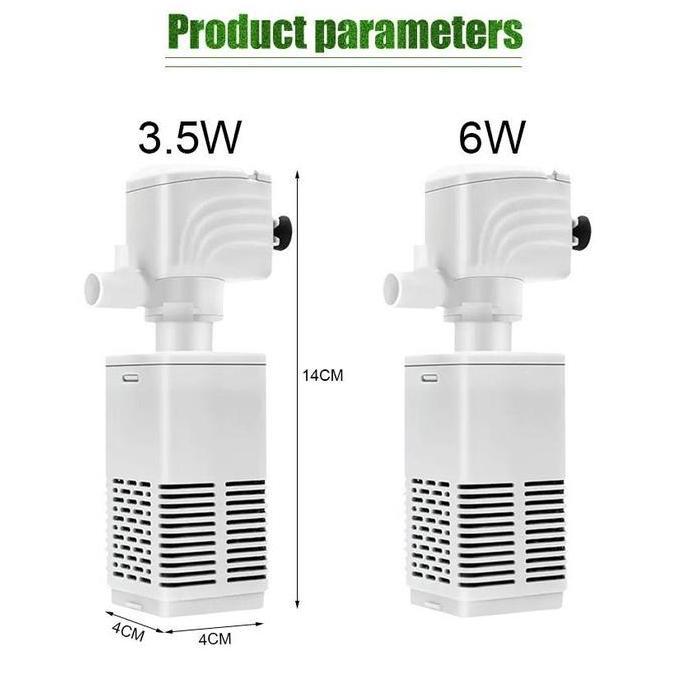 WALMERA Pompa Filter Aquarium 5in1 Mini Filter Internal Power Filter Pompa Air Celup Aquarium / Inte