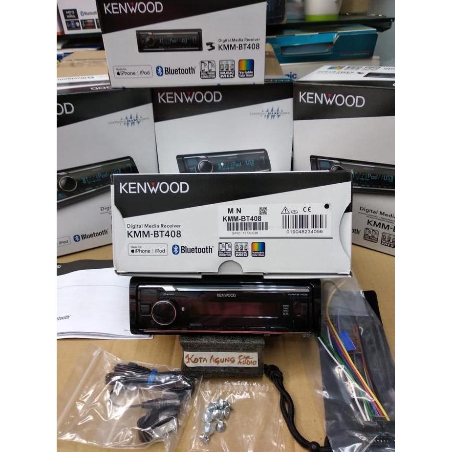 head unit single din kenwood kmm bt408